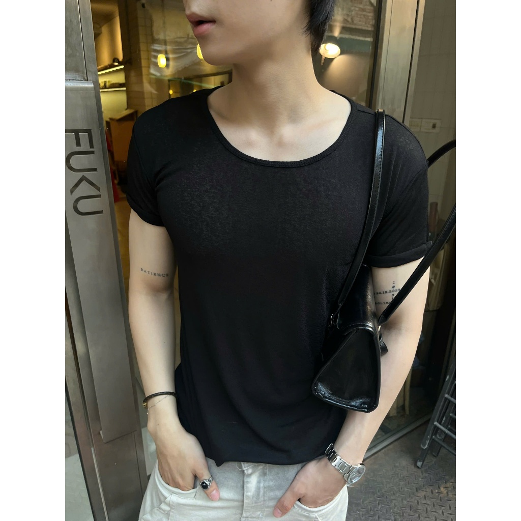 (MỞ BÁN) ÁO THUN AIRY COTTON FORM RELAX FIT SIÊU MỎNG CHO HÈ ĐEN STUDIO | BigBuy360 - bigbuy360.vn