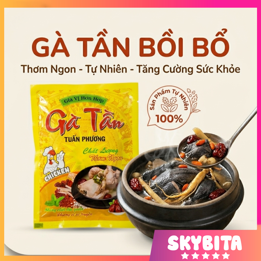 Gia Vị Gà Tần, Gia Vị Gà Hầm Thuốc Bắc 50gr
