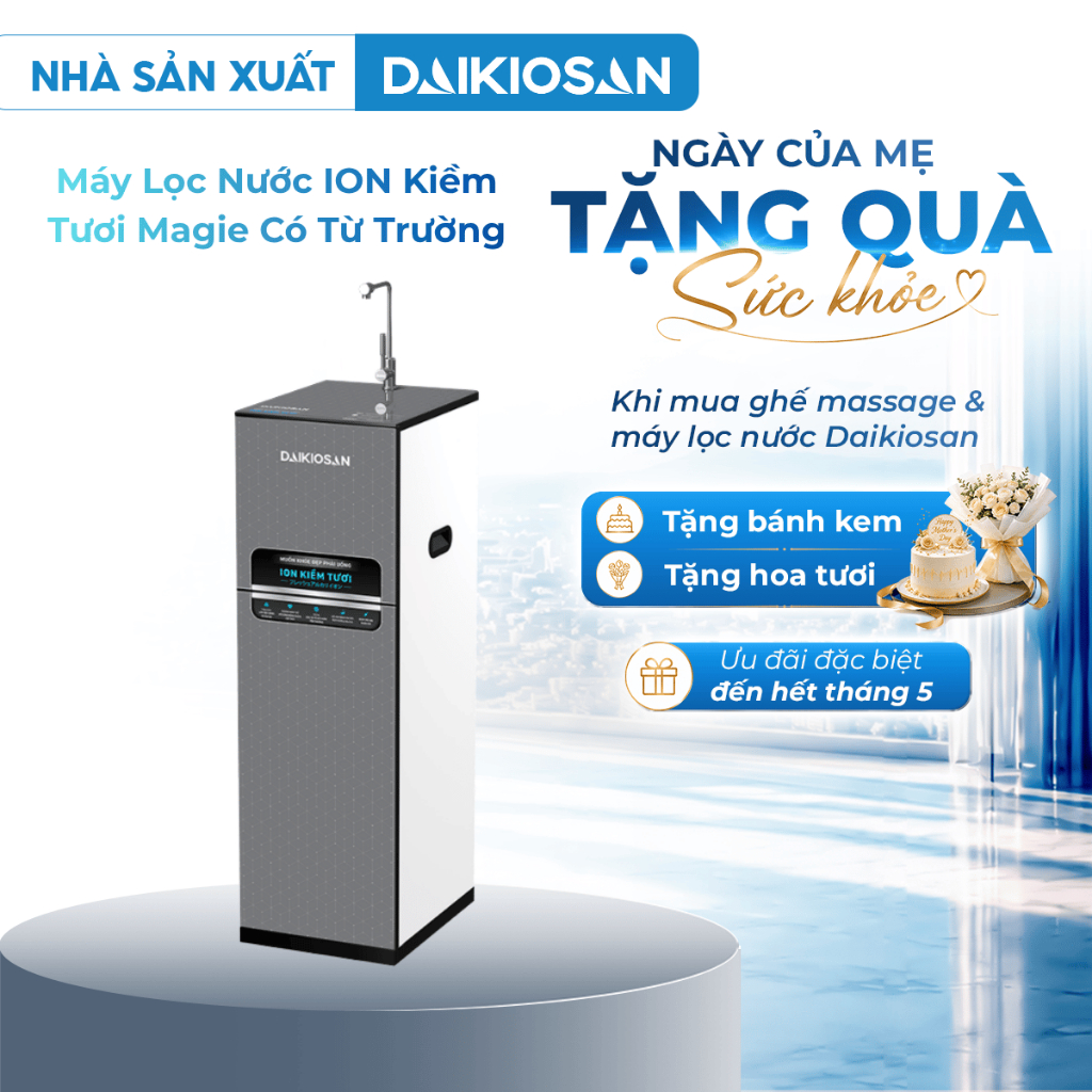 Máy Lọc Nước Daikiosan DN169 DN269 DN369 ION Kiềm Tươi Magie Từ Trường Giàu Hydrogen