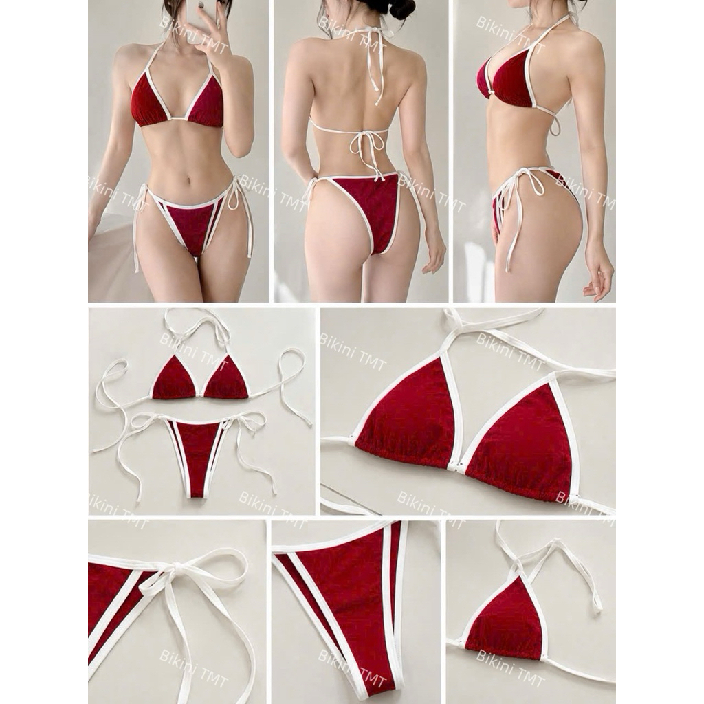 Bikini TMT bikini áo tắm bassi viền phối full màu hot | BigBuy360 - bigbuy360.vn