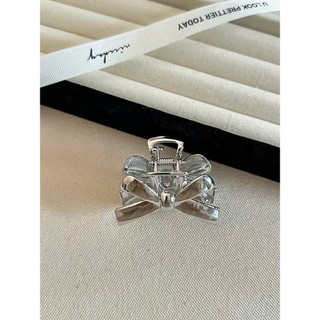 Kẹp tóc nơ bạc Coquette