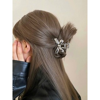 Kẹp tóc nơ bạc Coquette