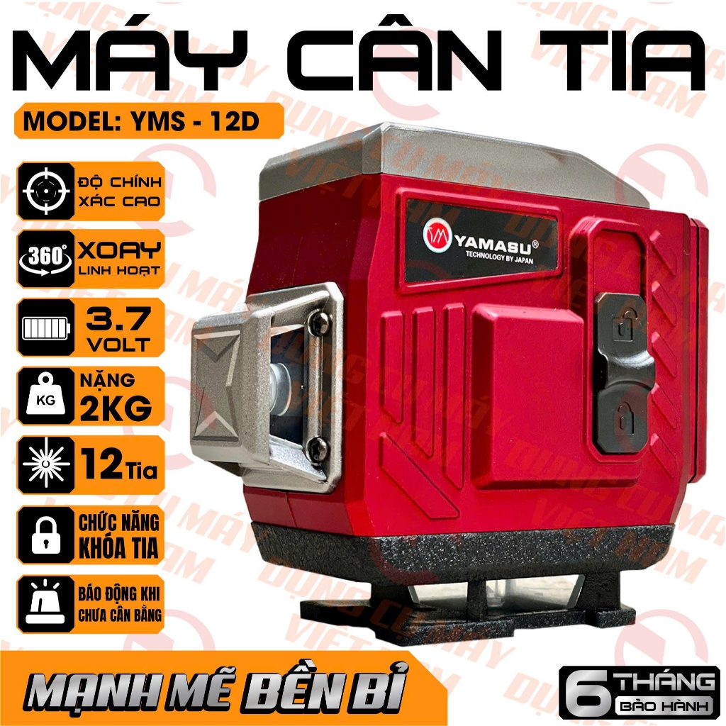 MÁY CÂN TIA LASER 12 TIA XANH YAMASU YMS-12D – LASER 360° SIÊU SÁNG, ĐA NĂNG CHUYÊN NGHIỆP