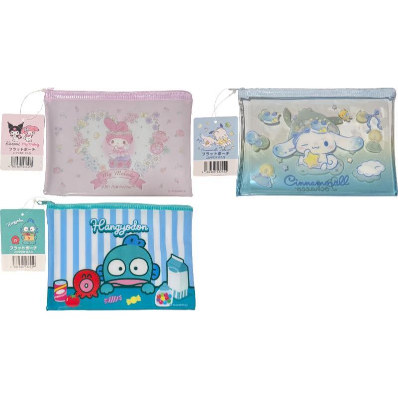 【Direct from Japan】Sanrio Accessories Cosmetic Multipurpose Flat Vinyl Pouch Zipper Case Bag 20cm × 