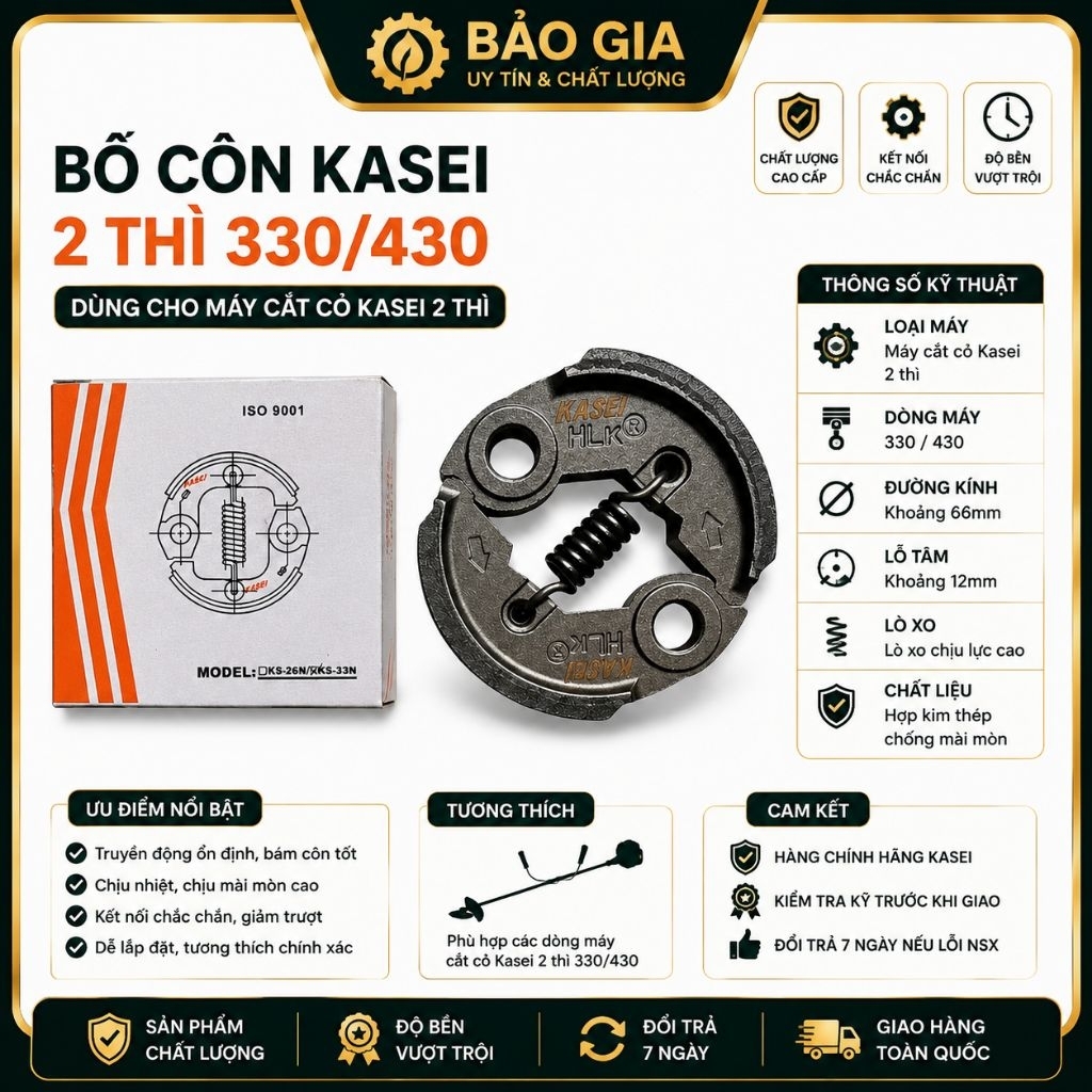 Bố Côn KASEI , Động Cơ 4 Thì HONDA GX35|Bố Ly Hợp KASEI Dùng Cho Động Cơ Máy Cắt Cỏ 2 Thì 330/ 430