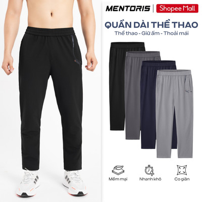 Quần Dài Nam MENTORIS, Quần Gió Dài Dệt Texture Vân Chìm Sang Trọng, Form Gọn Người MADC25W001