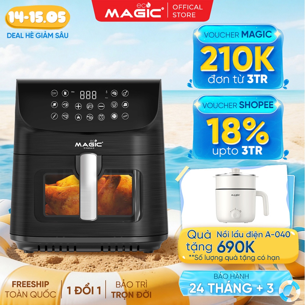 Nồi Chiên Không Dầu Magic AC-124 6L - Tiện Lợi, Khỏe Mạnh