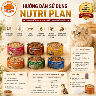 [160gr] Pate Mèo Nutri Plan Nutriplan Dongwon Hàn Quốc 6 Vị Cao Cấp | Thức Ăn Ướt Cho Mèo Kén Ăn Giàu Omega 3 Taurine