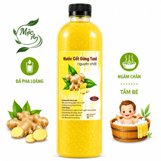 [ chai 1 lít ] Nước Cốt Gừng Tươi Nguyên Chất pha Loảng, Ngâm chân, Giữ Ấm, Tắm bé Mùa Đông [ Giá sỉ ]