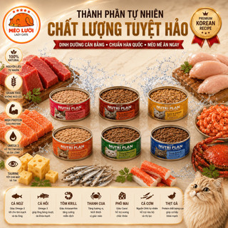 [160gr] Pate Mèo Nutri Plan Nutriplan Dongwon Hàn Quốc 6 Vị Cao Cấp | Thức Ăn Ướt Cho Mèo Kén Ăn Giàu Omega 3 Taurine
