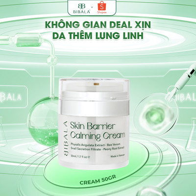 BIBALA Kem dưỡng 50G làm dịu da, dưỡng ẩm phục hồi SKIN BARRIER CALMING CREAM 50G