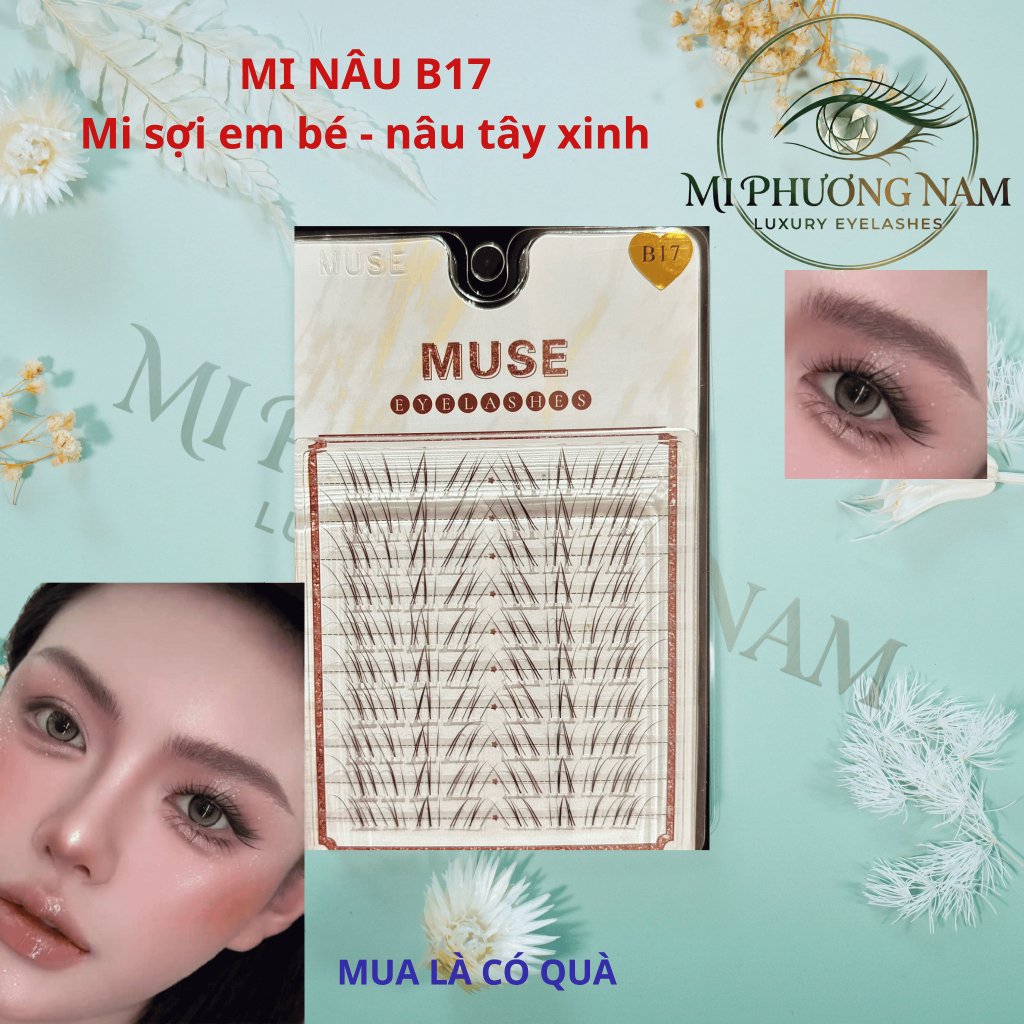 Mi Nâu Muse B17 | Mi Giả Nâu Tây Tự Nhiên Style Douyin Hàn Quốc Sợi Mềm Hot Trend Mi Phương Nam