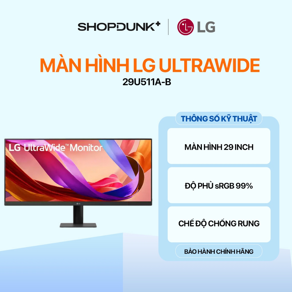 Màn Hình LG UltraWide 29U511A-B (2560x1080) 29inch IPS - 2K - 100Hz - 5ms - USB Type C Chính Hãng