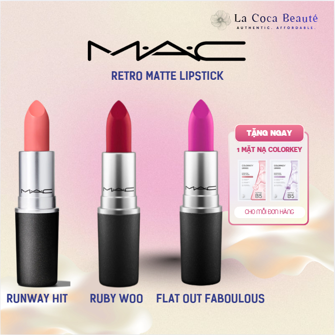 Son Thỏi Siêu Lì MAC Cosmetics Retro Matte Lipstick 3g