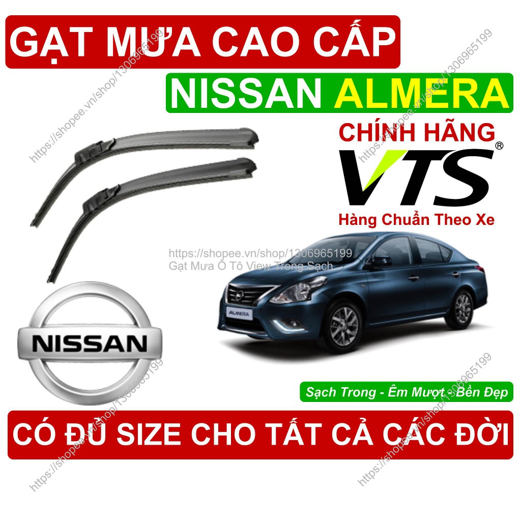 Gạt Mưa Kính Lái Nissan Almera, Cặp Gạt Mưa Kính Lái Cho Các Dòng Xe Nissan Almera, Có Đủ Size Cho C