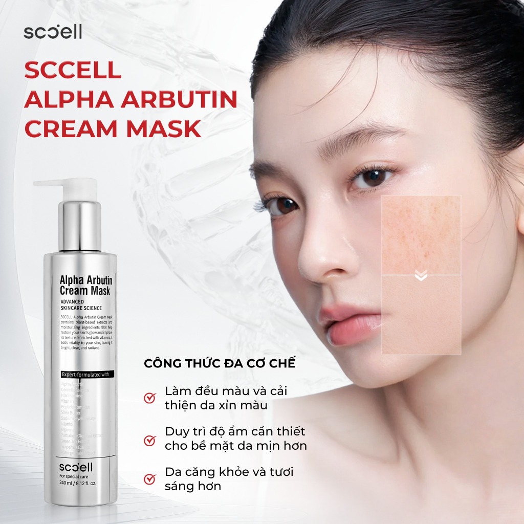 Ủ trắng da SCCELL Radiance Cream Mask 240ml