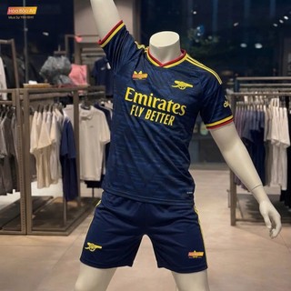 In theo y/c - Bộ Quần Áo Bóng Đá CLB Arsenal Sân Khách Mẫu Mới 26/27 - Vải Polyester Thái Cao Cấp