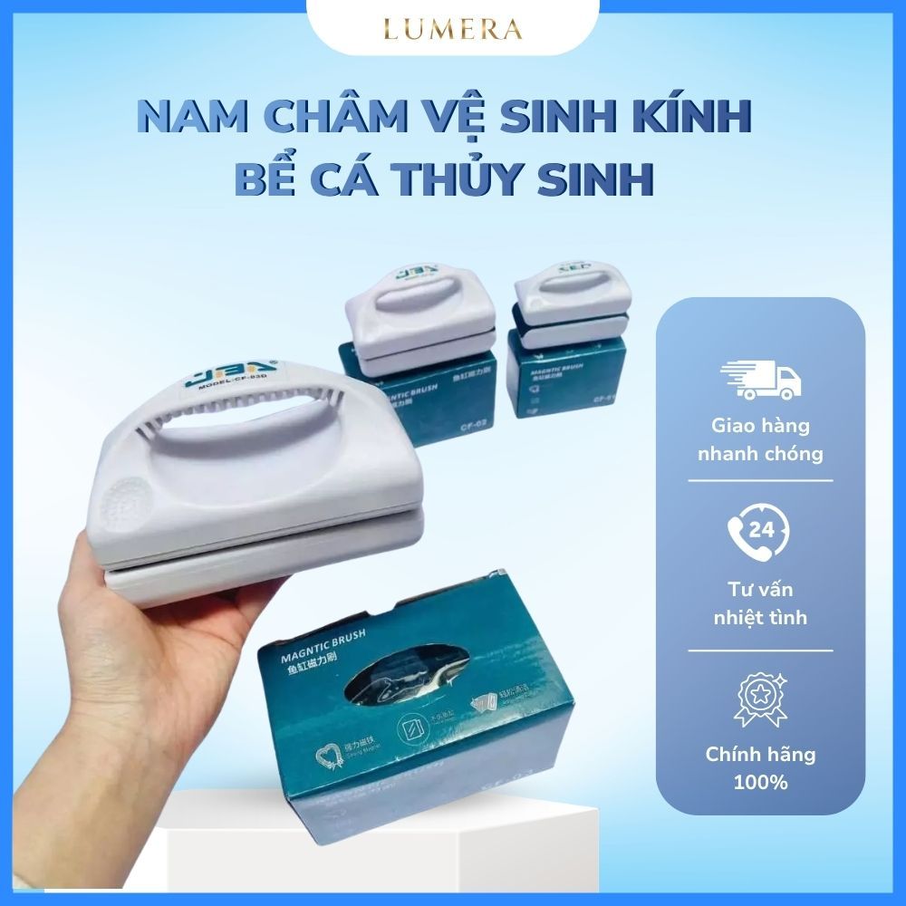 [Lumera Aquarium] Nam Châm Lau Bể CF-01 CF-02 CF-03, Cọ Rêu Vệ Sinh Kính Bể Cá Cảnh