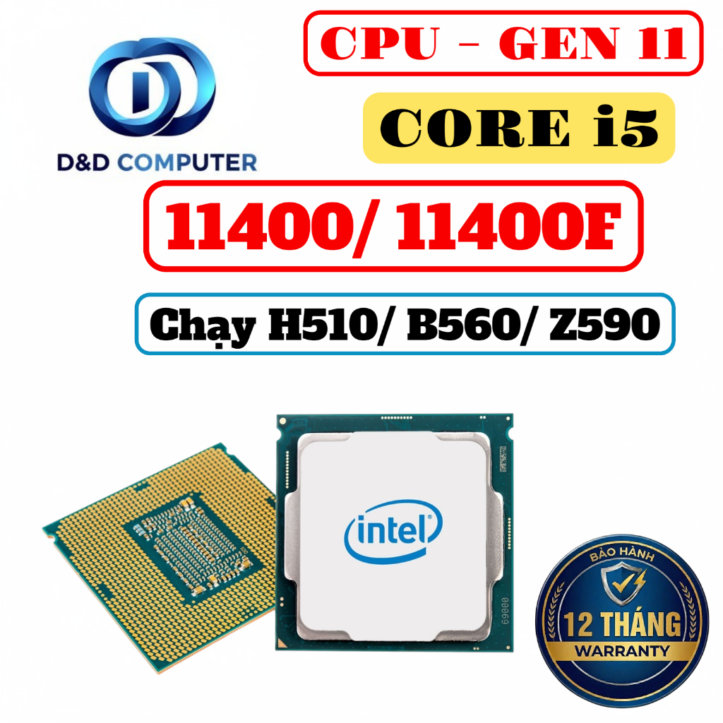 [BẢO HÀNH 12 THÁNG] CPU INTEL CORE i5 GEN 11/ i5 11400/ 11400F - QUA SỬ DỤNG