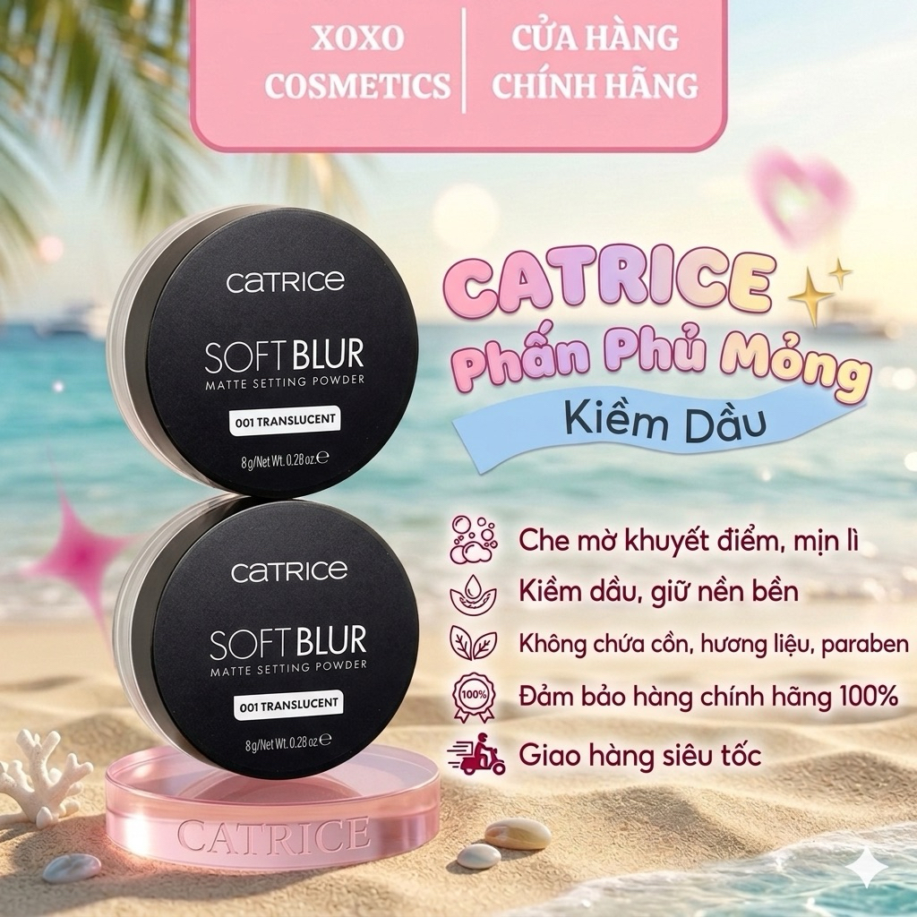 [CATRICE] Phấn Phủ Mỏng Nhẹ Kiềm Dầu Catrice Soft Blur Matte Setting Powder 8g