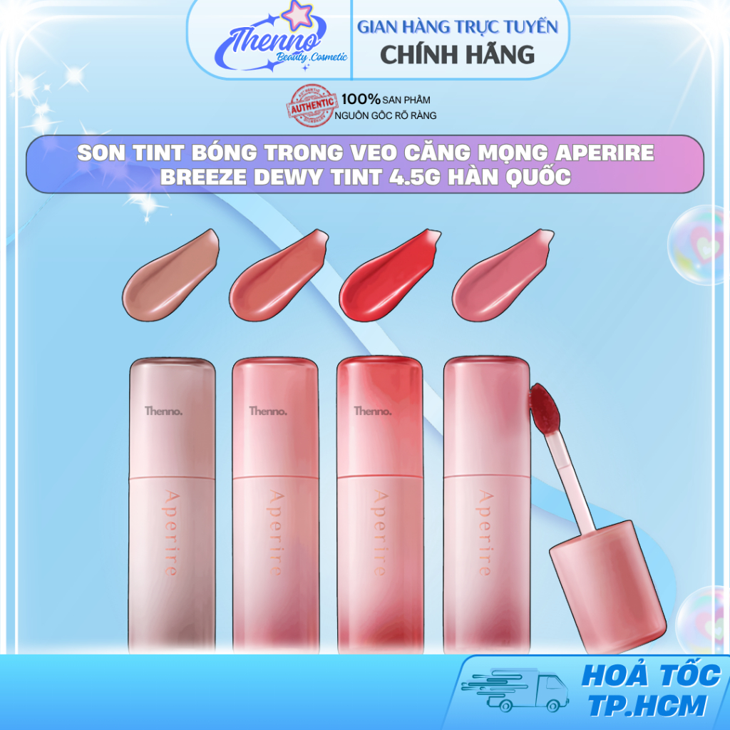 Son Tint Bóng Trong Veo Căng Mọng Aperire Breeze Dewy Tint 4.5g Hàn Quốc