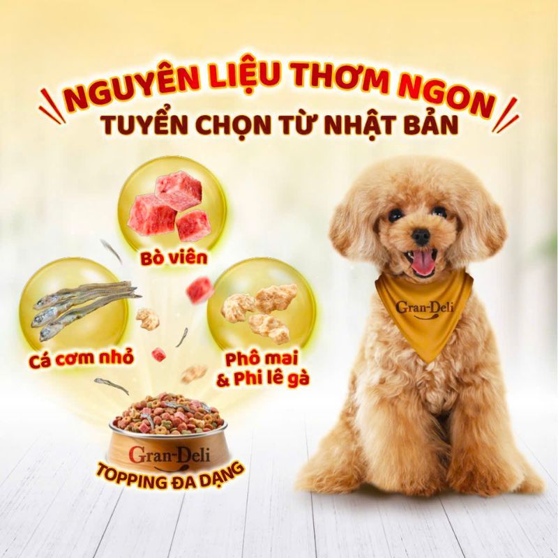 Hạt chó GRAN DELI Nhật Bản Mix Topping gói 700g - CutePets