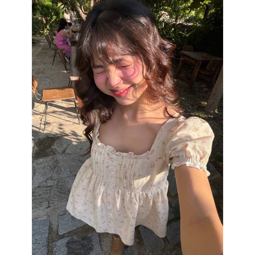 Moden - Áo babydoll cổ vuông Kichi