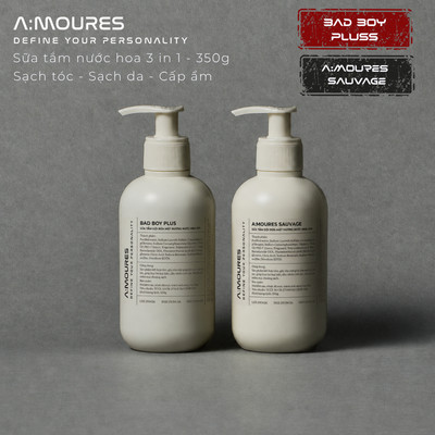 [Giá Trải Nghiệm] Sữa tắm gội nam 3in1 AMOURES hương nước hoa, lịch lãm, cuốn hút 350g.