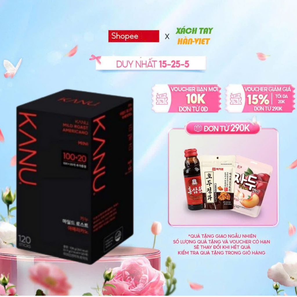 Cà phê Maxim Kanu Hàn MILD AMERICANO (hộp 120 gói)