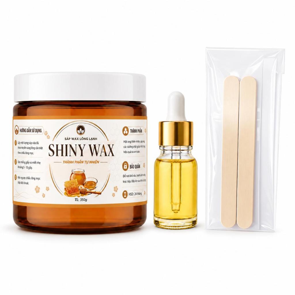 Sáp Wax Lông Lạnh SHINY WAX 350g Tẩy Lông Nách, Tay Chân, Bikini An Toàn Tại Nhà - Không Đau Rát
