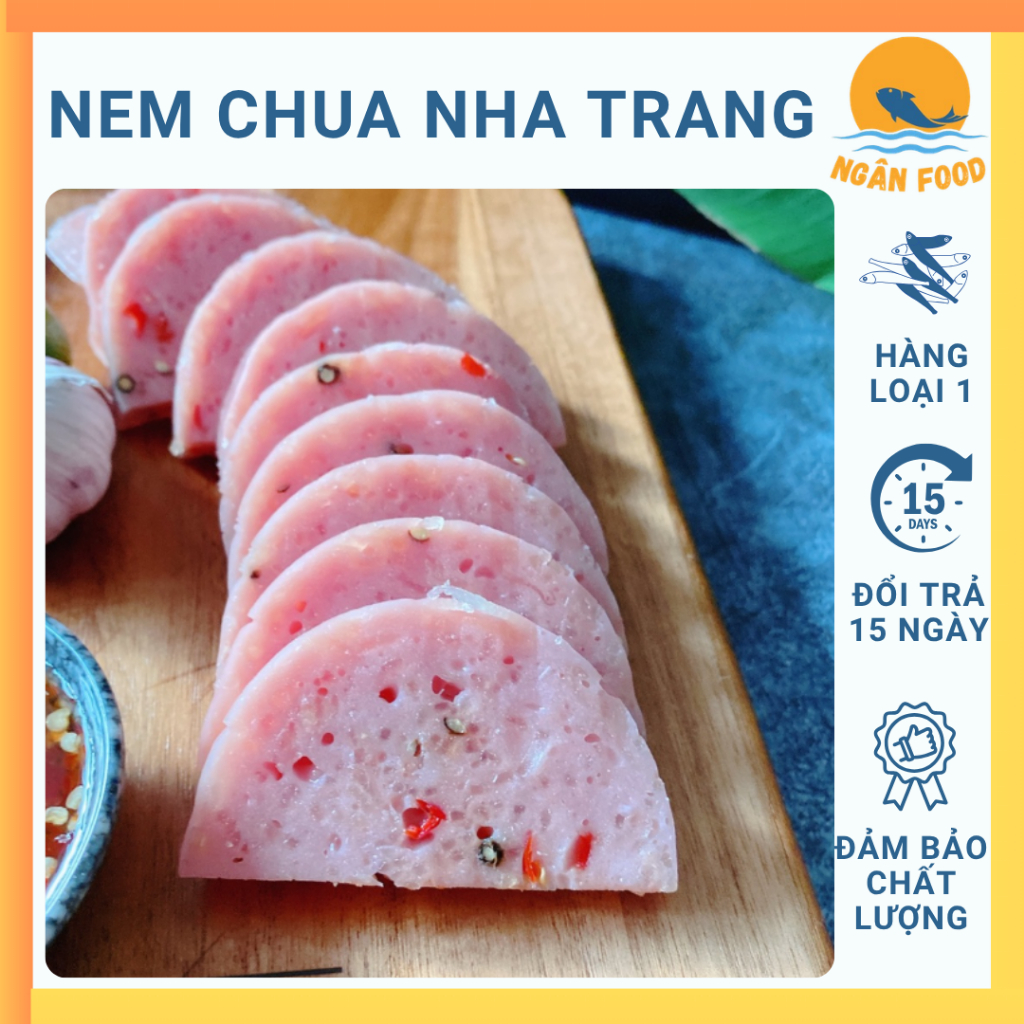 Nem Chua Tỏi Ớt Đặc Sản Nha Trang 550G, Nem Chua Cây Thơm Ngon Chuẩn Vị, Nem Chua Truyền Thống, Nem 