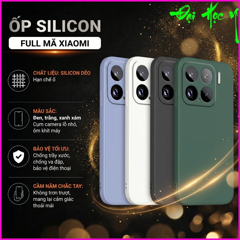Ốp lưng silicon phủ sương màu Xiaomi  Mi12/12s/12x/ Mi 12 Pro/ Mi 12 Ultra/ Mi 12sPro...  ôm khít má