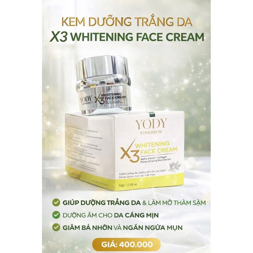 Kem dưỡng trắng da 3x