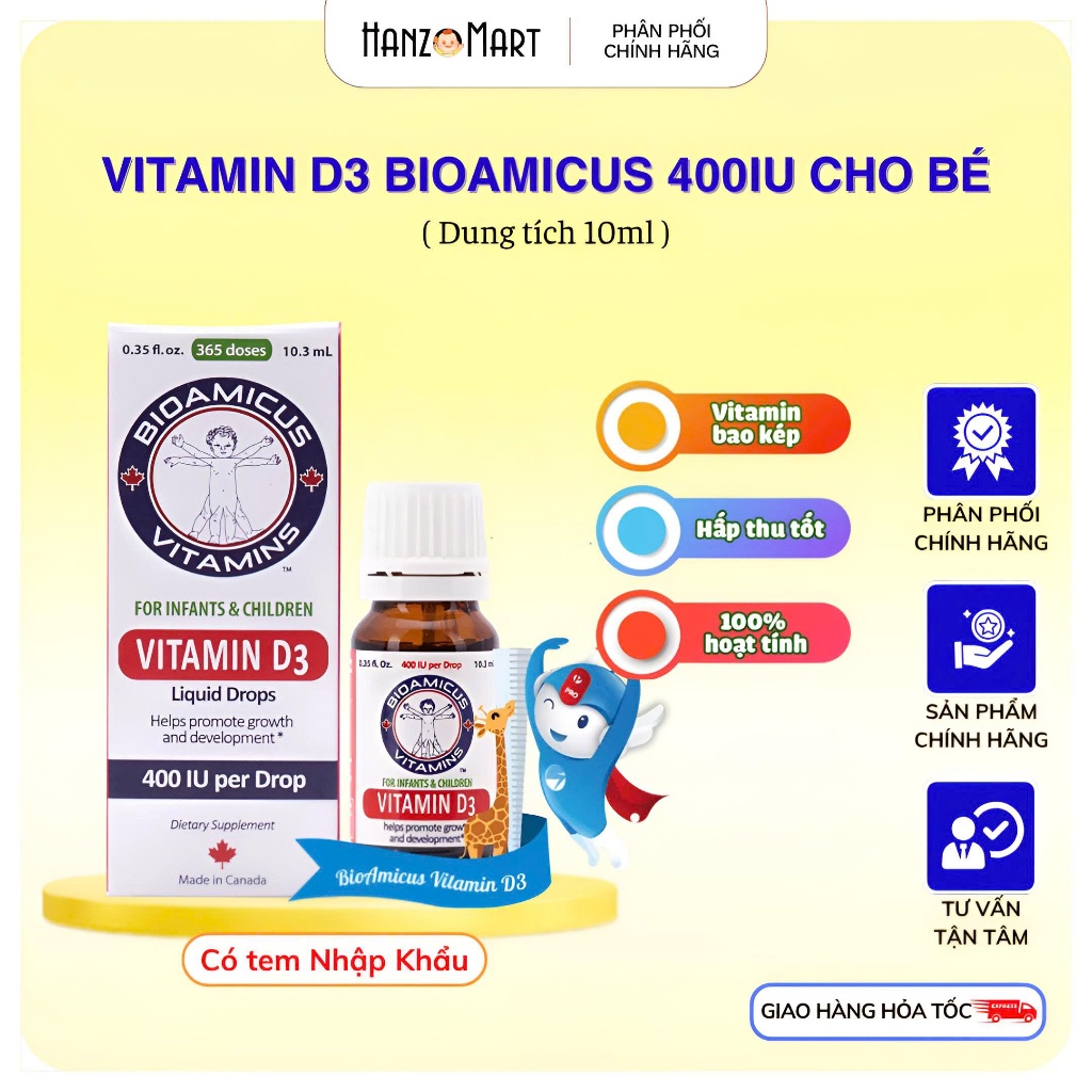 Vitamin D3 Bioamicus 400IU / giọt