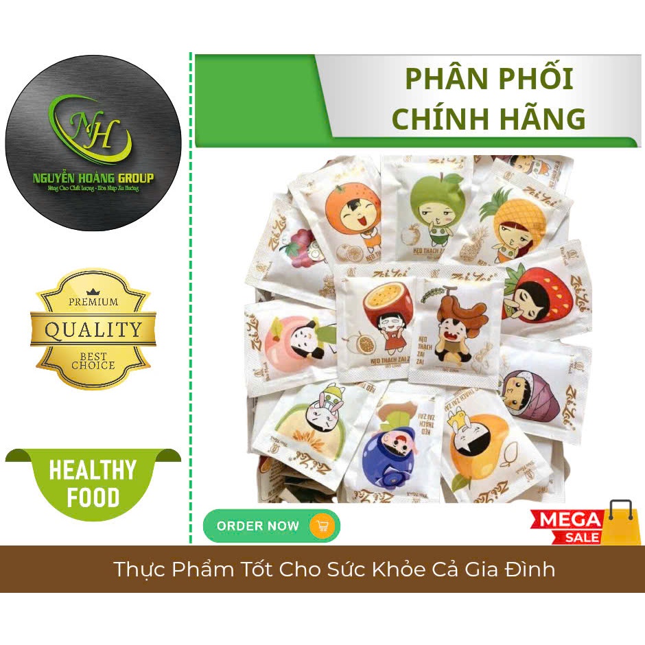 Đức Hạnh - Thùng 5kg - Kẹo thạch Zai Zai ( Thùng Màu Xanh Thanh Ngắn)