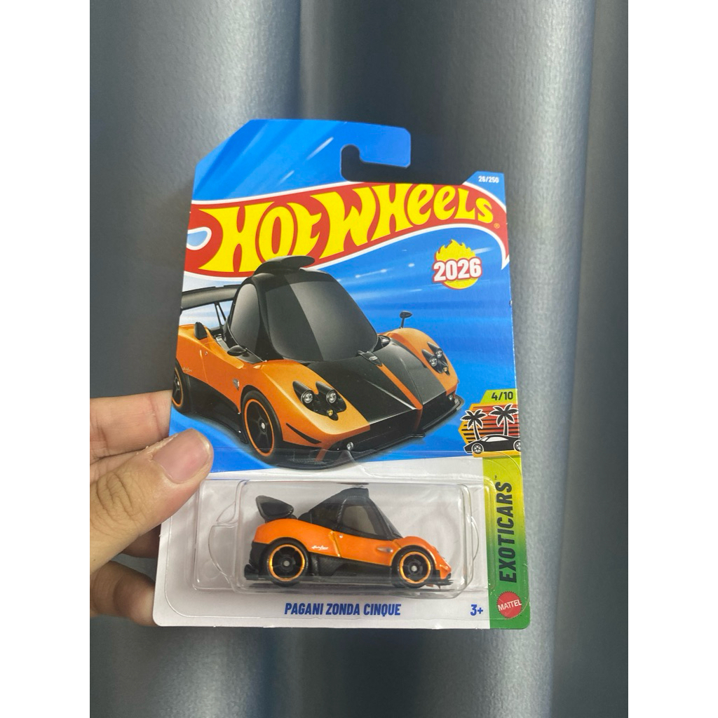 Xe Mô Hình Hot Wheels PAGANI ZONDA CINQUE Cam