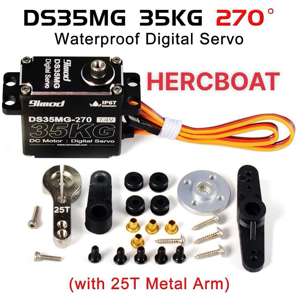 Động cơ Servo  9imod 35kg chống nước IP67, bánh răng full kim loại có kèm tay arm kim loại.