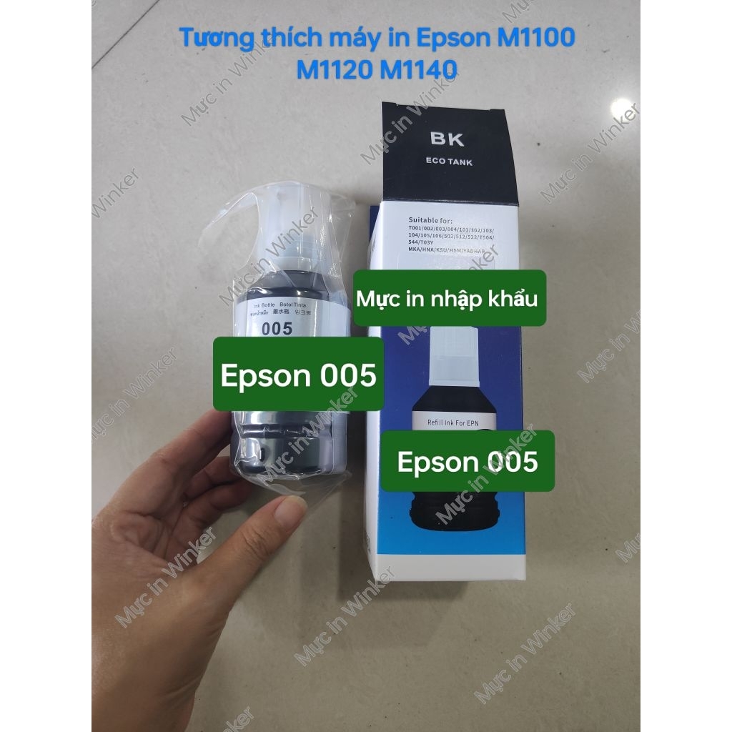 Mực in pigment 005 Black màu đen cho máy in M1100/ M1120/ M1140/ M1170.