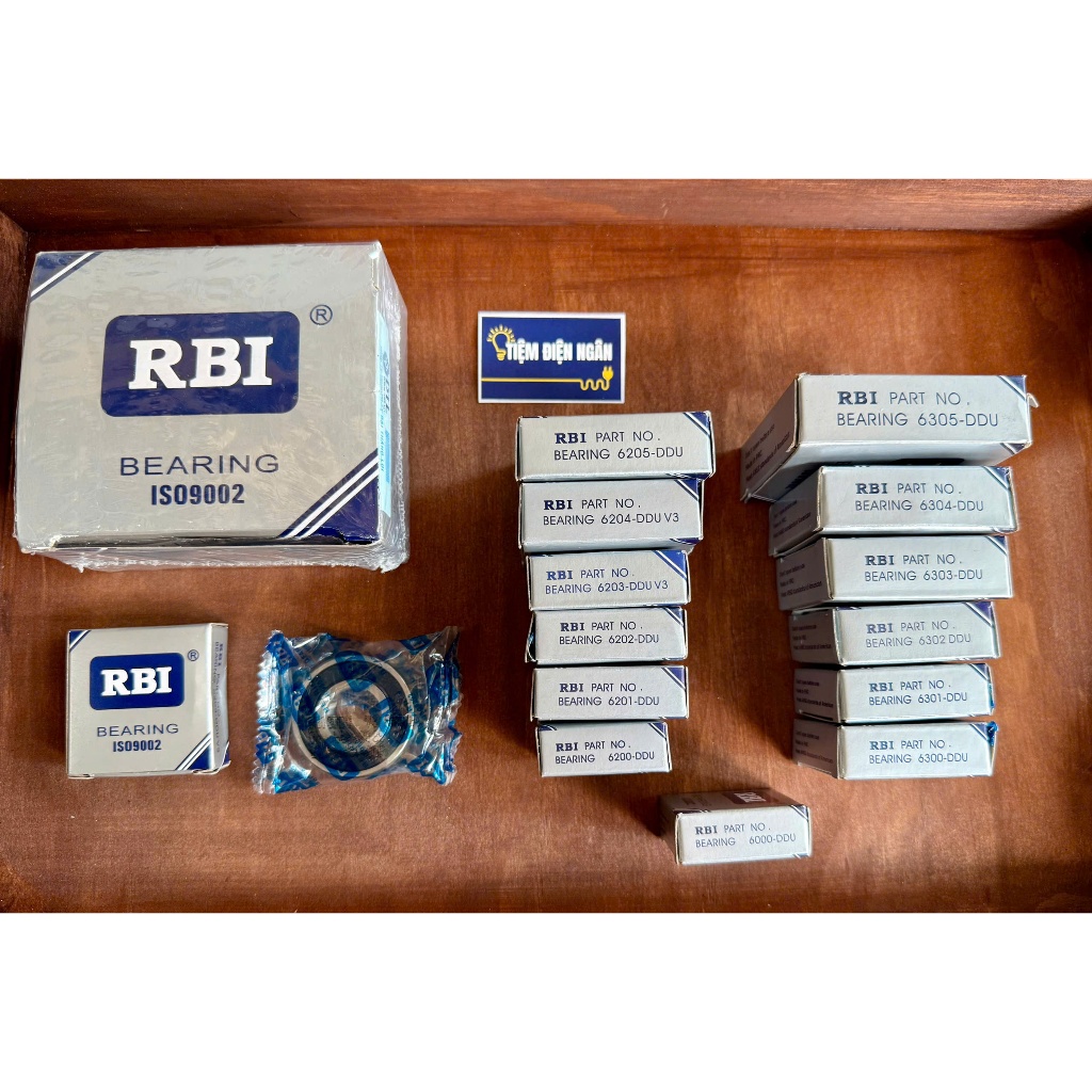 Vòng bi đạn bạc RBI chính hãng - 6300,6301,6302,6303,6304,6305 Nắp Nhựa.