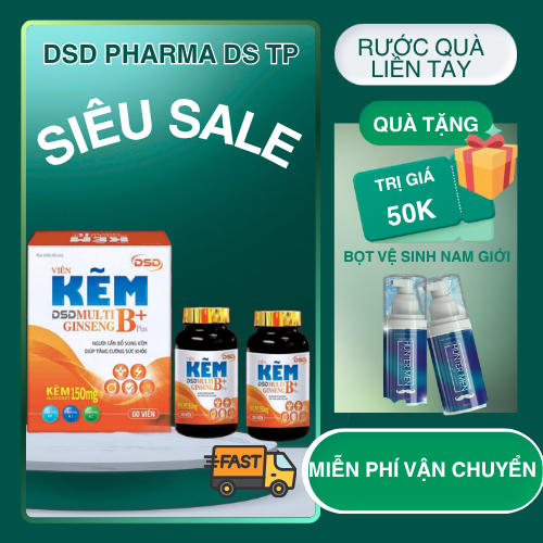 Hộp 60 Viên Uống Kẽm DSD Bổ Sung Vitamin và Nhân Sâm