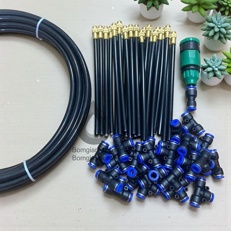 Bộ kit phun sương tưới cây HP152 dùng béc 20cm uốn cong kèm khớp nối nhanh kết nối vòi nước 21 - 27