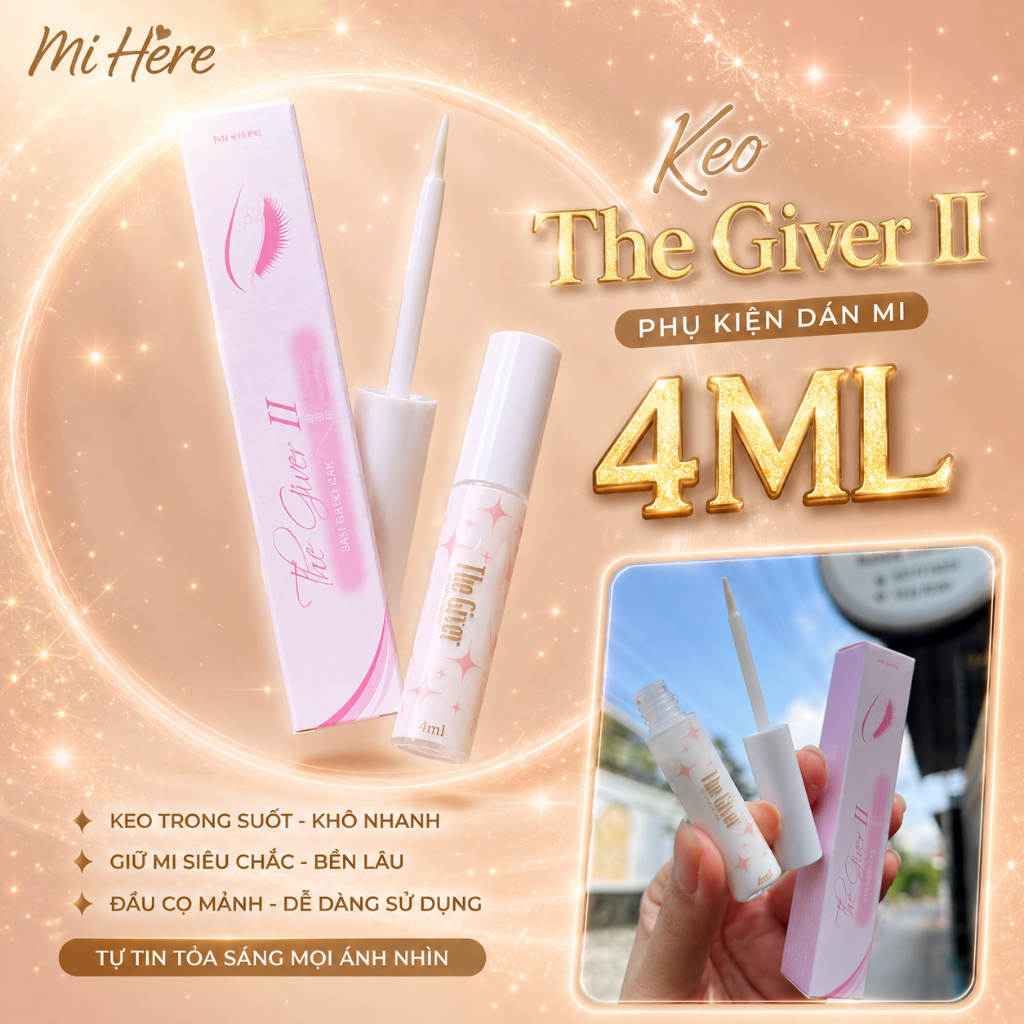 Keo Dán Mi The Giver 4ml, Độ Bám Cao, Giữ Mi Siêu Chặt - Mi Here