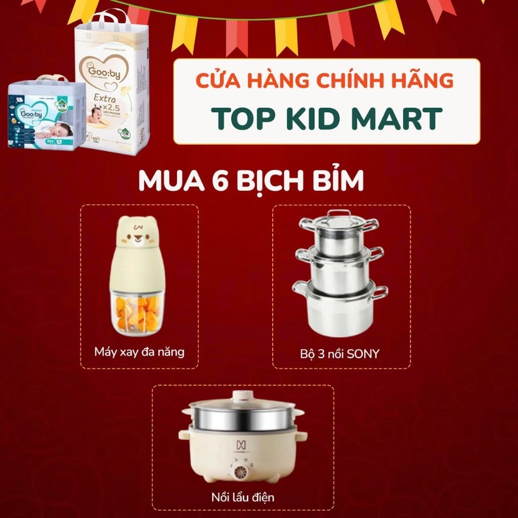 [Combo 6 bỉm Gooby] Bỉm Tã Gooby Hàn Quốc đủ size cho bé yêu