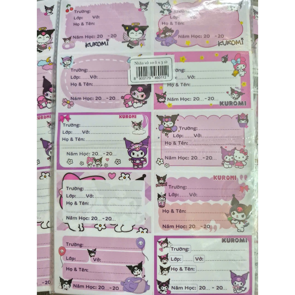 Combo 50 Chiếc Nhãn Vở decal bóc dán in hình nhân vật hoạt hình xinh xắn cho bé yêu