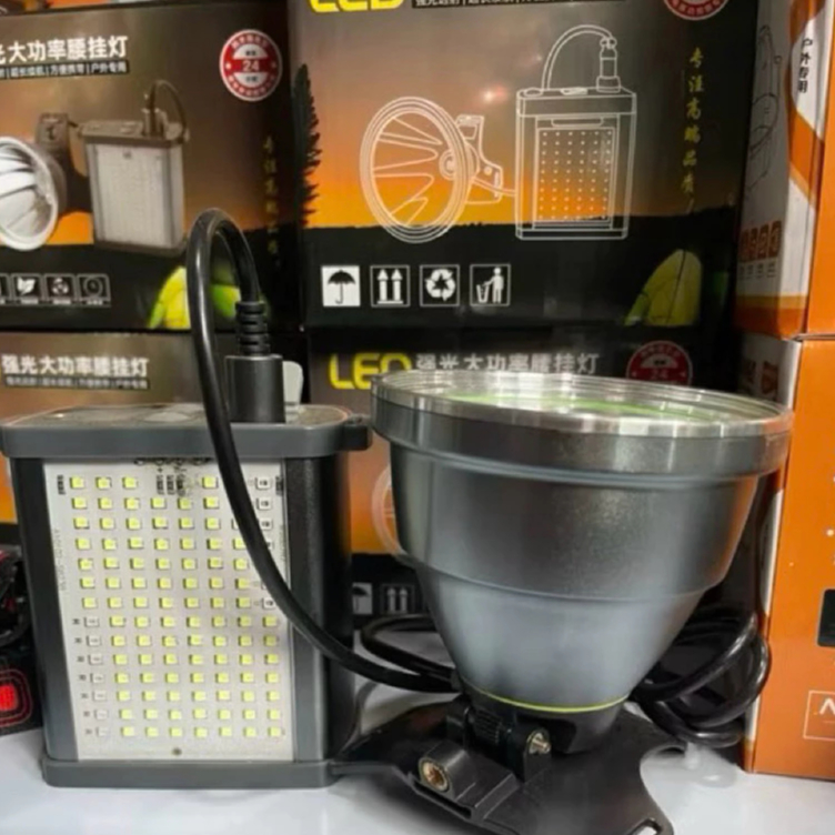 Đèn pin đội đầu kẹp bình siêu sáng chiếu xa XJ A500 đèn pin kẹp bình ác quy dùng đi soi nấm mối đi b