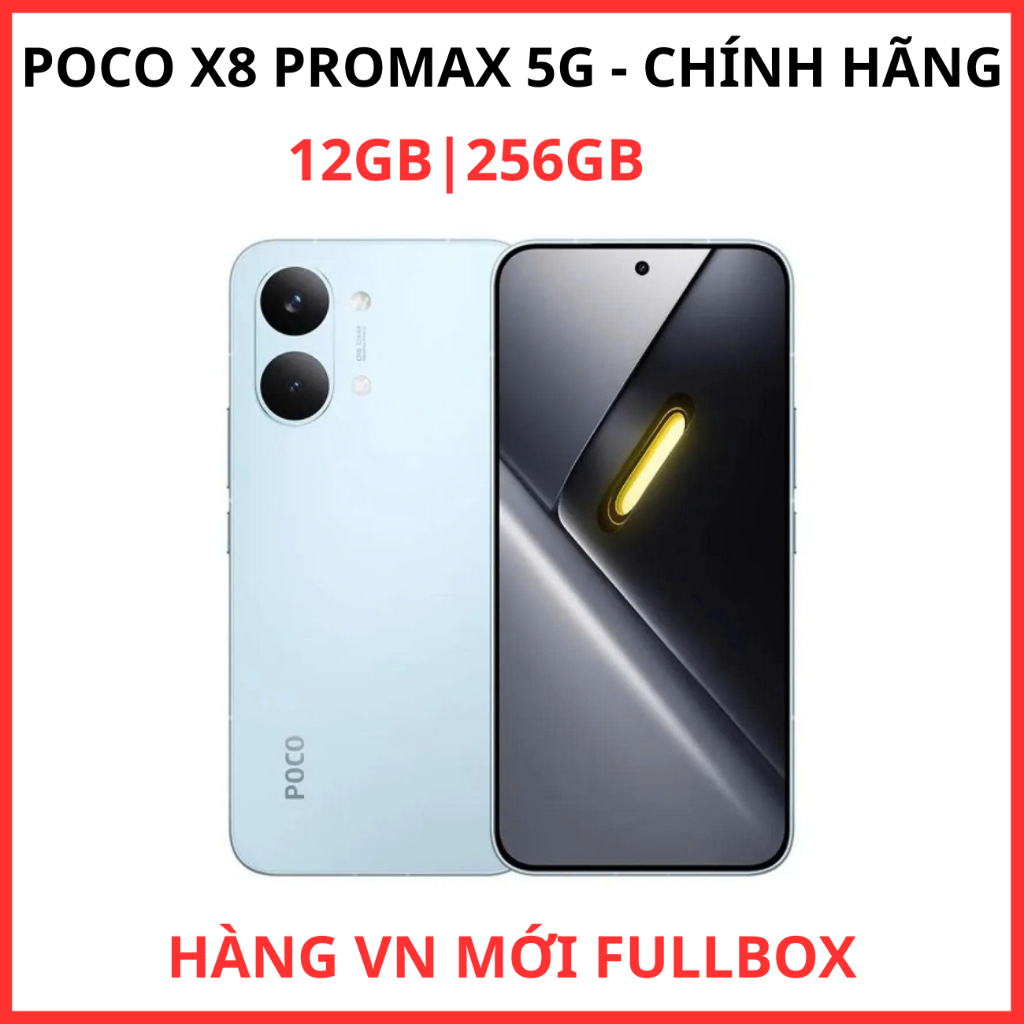 Điện Thoại Xiaomi Poco X8 Pro Max 5G (12GB-256GB) Chính Hãng Dimensity 9500s, pin 8.500 mAh
