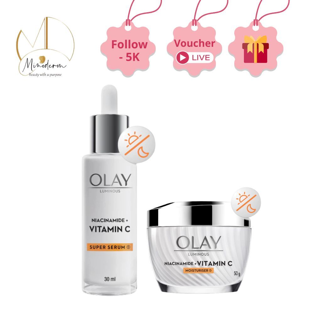 Kem dưỡng ẩm, Serum OLAY LUMINOUS NIACINAMIDE + VITAMIN C mờ vết thâm, đốm nâu, sáng da 50g.
