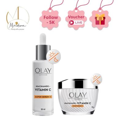 Kem dưỡng ẩm, Serum OLAY LUMINOUS NIACINAMIDE + VITAMIN C mờ vết thâm, đốm nâu, sáng da 50g.