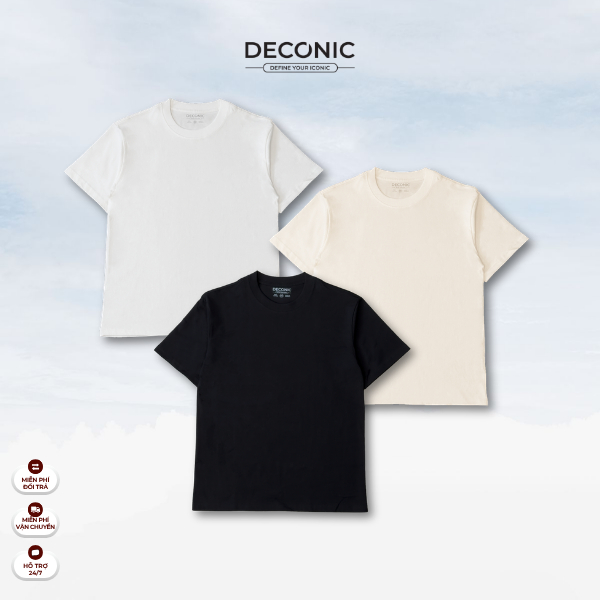 Áo Thun Trơn DECONIC|100% Cotton Thoáng mát, UNISEX 280gsm