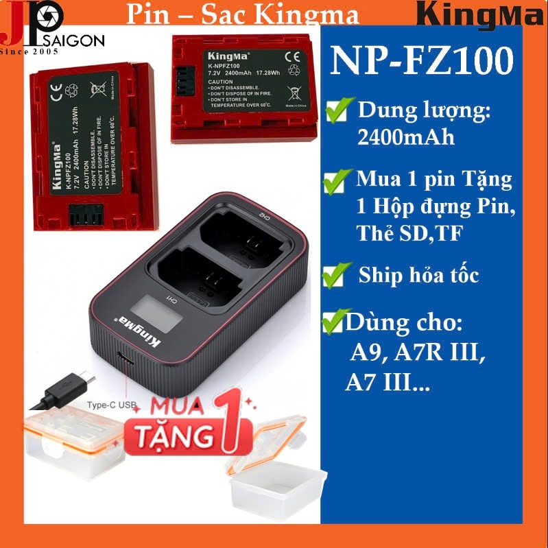 PIN SẠC KINGMA FOR MÁY ẢNH SONY NP-FZ100